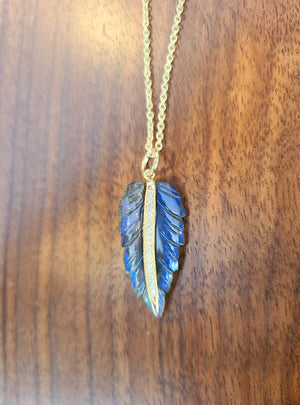 Labradorite Leaf/Feather
