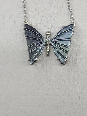 Hematite Butterfly Necklace
